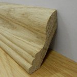 Solid wood and veneered plinth