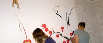 рисунки краской на стене
